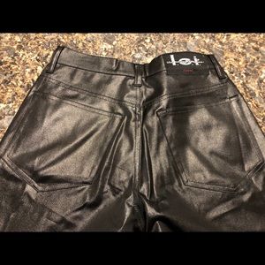 LEI size 5 leather like jeans